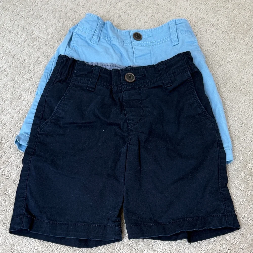 OshKosh B'gosh Light Blue & Navy Pull-On Shorts Set